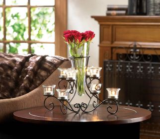 Scrollwork Candle Stand Centerpiece Vase