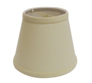 Slant Empire Hardback Lampshade with Bulb Clip, Beige