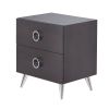 Espresso 2-Drawer Rectangular Accent Table