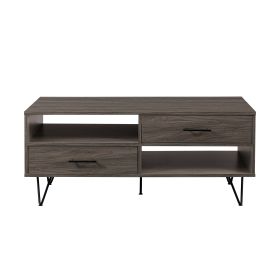 Modern Hairpin-Leg Coffee Table â€“ Slate Grey