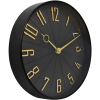 Westclox 12" Black & Gold Modern Analog QA Wall Clock