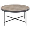 Weathered Grey Oak and Black Coffee Table