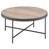 Weathered Grey Oak and Black Coffee Table