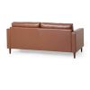 Mirod Comfy 3-seat Sofa with Wooden Legs, PU, for Living Room and Study