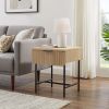 Modern Fluted-Door Minimalist Side Table â€“ Coastal Oak