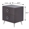 Espresso 2-Drawer Rectangular Accent Table