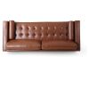 Mirod Comfy 3-seat Sofa with Wooden Legs, PU, for Living Room and Study