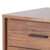 Walnut 2-Drawer Accent Table with Hairpin Legs