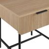 Modern Fluted-Door Minimalist Side Table â€“ Coastal Oak