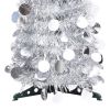 Pop-up Artificial Christmas Tree Silver 6 ft PET