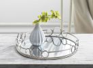 Silver Circles Mirrored Tray