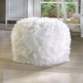 White Ottoman Pouf