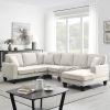 108*85.5" Modern U Shape Sectional Sofa, 7 Seat Fabric Sectional Sofa Set with 3 Pillows Included for Living Room, Apartment, Office,3 Colors