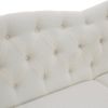 Classic Traditional Living Room Upholstered Sofa with high-tech Fabric Surface/ Chesterfield Tufted Fabric Sofa Couch, Large-White