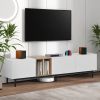 Modern TV Stand for 80'' TV with 3 Doors, Media Console Table, Entertainment Center with Large Storage Cabinet for Living Room, Bedroom